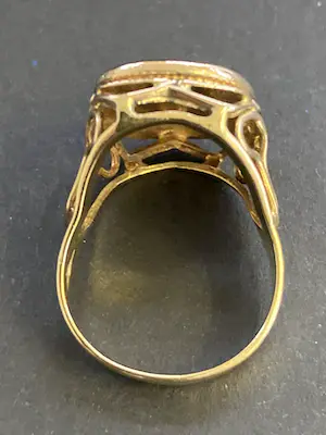 18 karaats geelgouden muntring kopen? Bied vanaf 490!