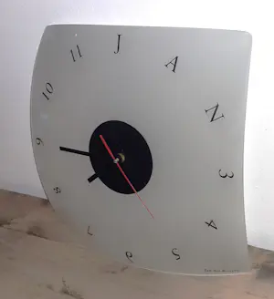 Jan des Bouvrie - Glazen design klok "JAN" kopen? Bied vanaf 36!