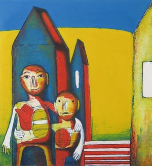 Hans Heijman - Ets en aquatint, De vriendschap - Ingelijst kopen? Bied vanaf 1!