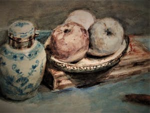 Niet of onleesbaar gesigneerd - Omstreeks 1920 - Stilleven met Delfts Blauw potje - gesigneerd kopen? Bied vanaf 10!