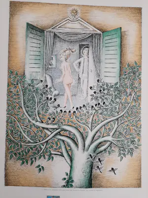 Raymond Peynet - Litho Maar loop niet naakt voor het raam, de buren houden je in de gaten kopen? Bied vanaf 45!