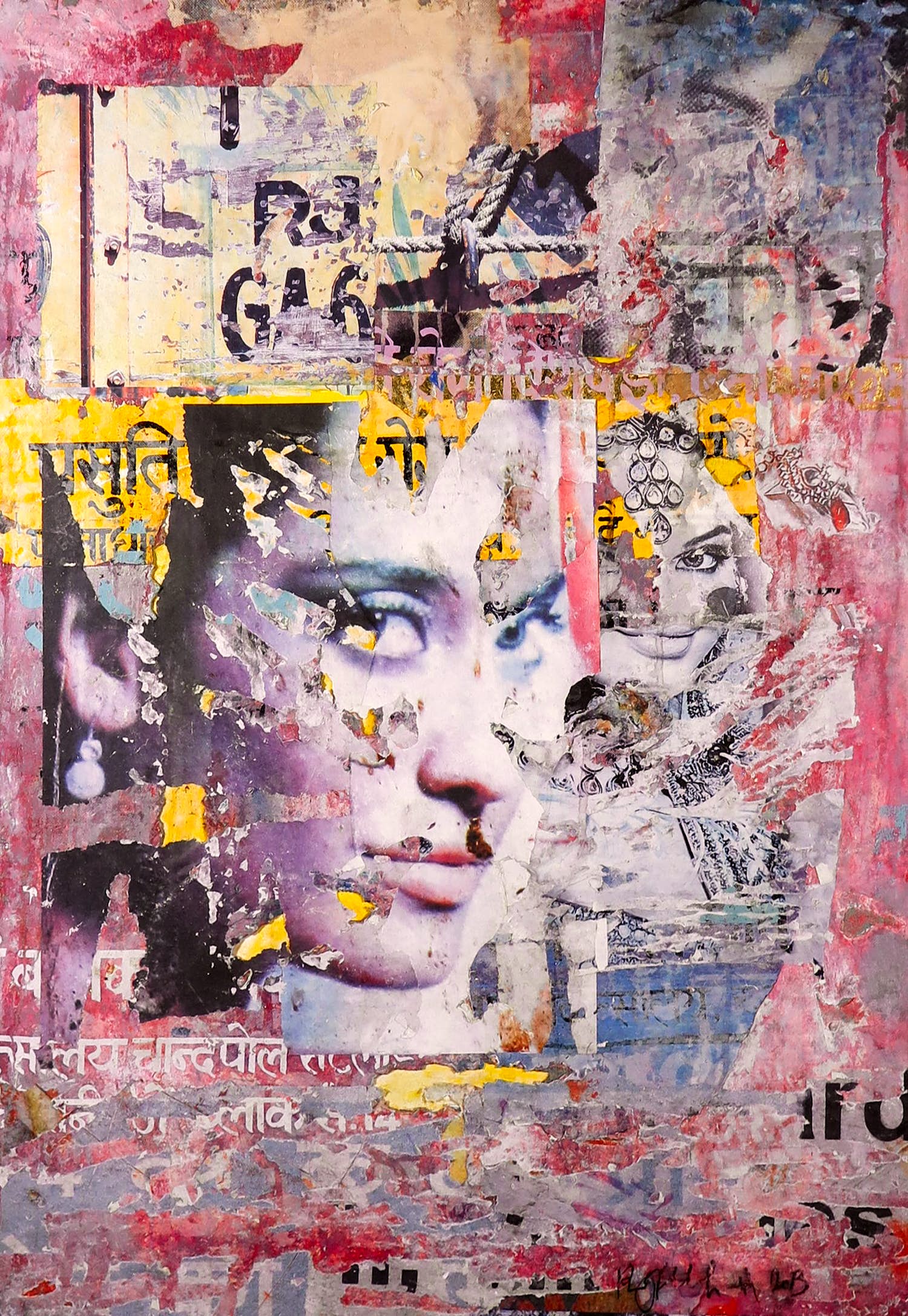 Reg Fallah - Mixed Media / Collage, Mdela (Groot formaat) kopen? Bied vanaf 100!