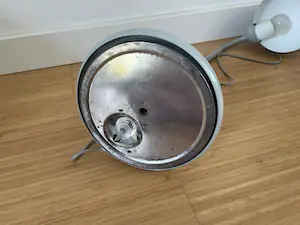 Niet of onleesbaar gesigneerd - Franse grijze metalen bureaulamp kopen? Bied vanaf 1!