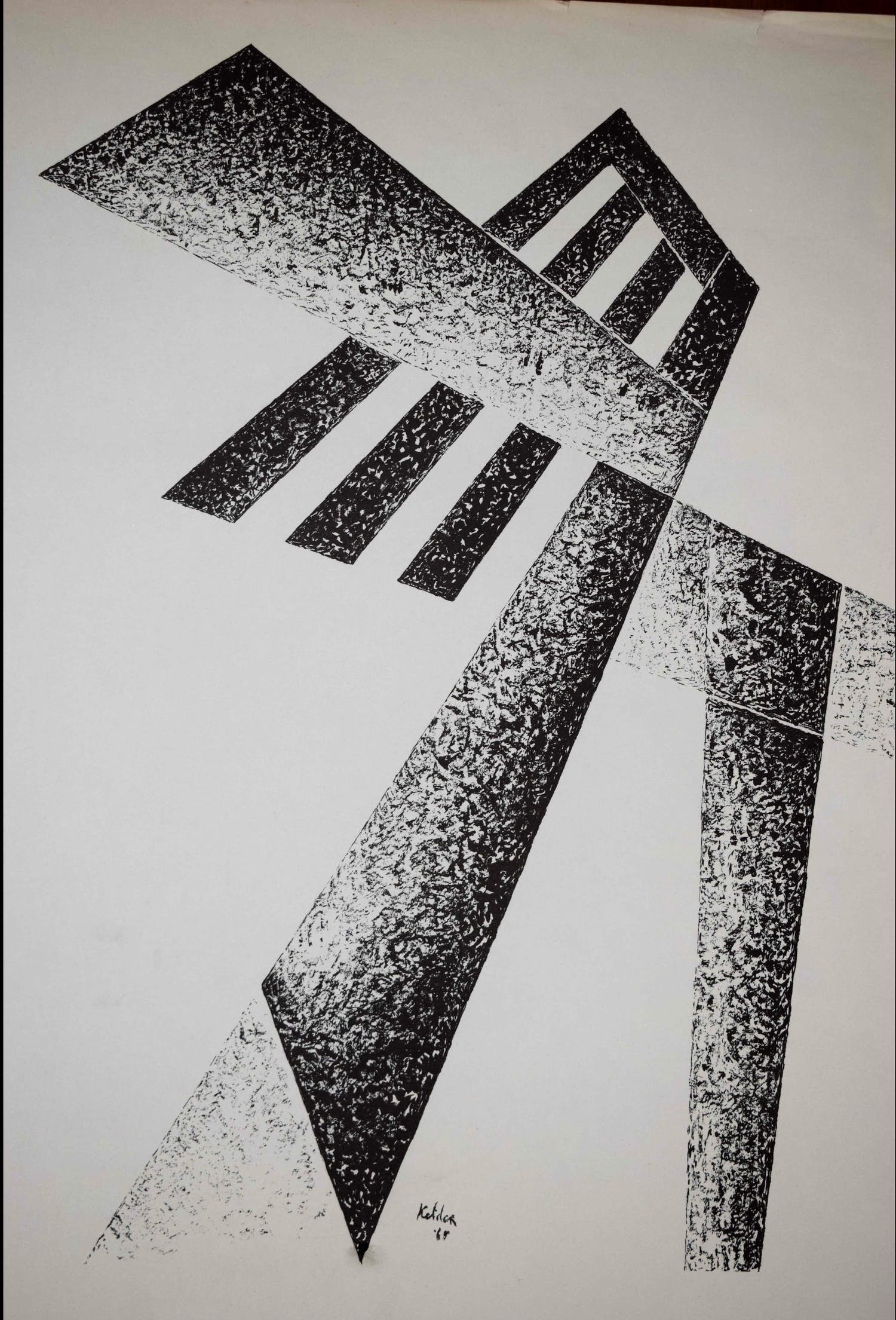 Toon Kelder - Litho - Abstract - 1965 verkocht voor € 40!