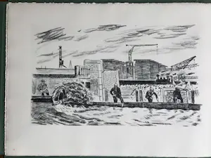 Dirk Hidde Nijland - De Zuiderzeewerken een schetsboek - 1932 - kopen? Bied vanaf 40!