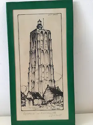 Anton Pieck - Lighthouse at Westkapelle, Zeeland kaufen? Bieten Sie von 125!