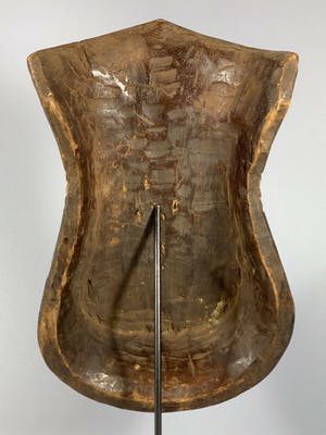 Yoruba - 180216 - Old African Tribal used Belly mask from the Yoruba - Nigeria. kopen? Bied vanaf 45!