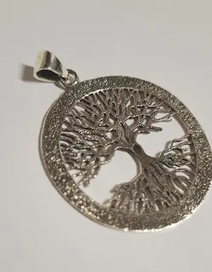 Nieuwe zilveren hanger Levensboom groot formaat . kopen? Bied vanaf 50!