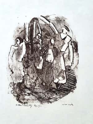 Wim Motz - Litho 'Assembly' - 1973 verkocht voor € 45!