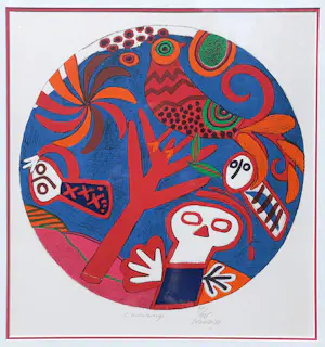 Corneille - L’arbre rouge, litho (mooi ingelijst, groot) kaufen? Bieten Sie von 395!