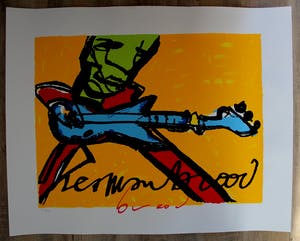 Herman Brood - Grote zeefdruk: Guitarman kopen? Bied vanaf 399!