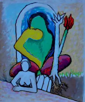 Herman Krikhaar - Zeefdruk: "l'amour pour" - 1995 verkauft für € 59!
