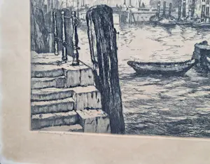 Jan Sirks - "Leuvehavenbrug Rotterdam" Vooroorlogs Rotterdam 181-JS kopen? Bied vanaf 45!