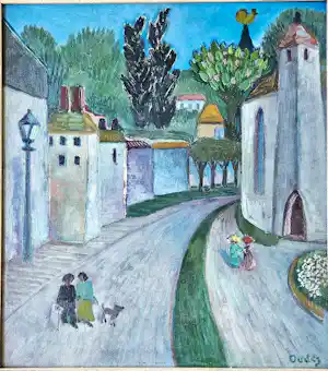 Dirk Oudes - Artiestenpaar (olieverf op paneel, 1955) verkauft für € 1100!