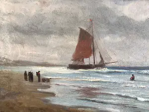 Jacob Willem Gruijter - "Boten aan het Strand" kopen? Bied vanaf 375!