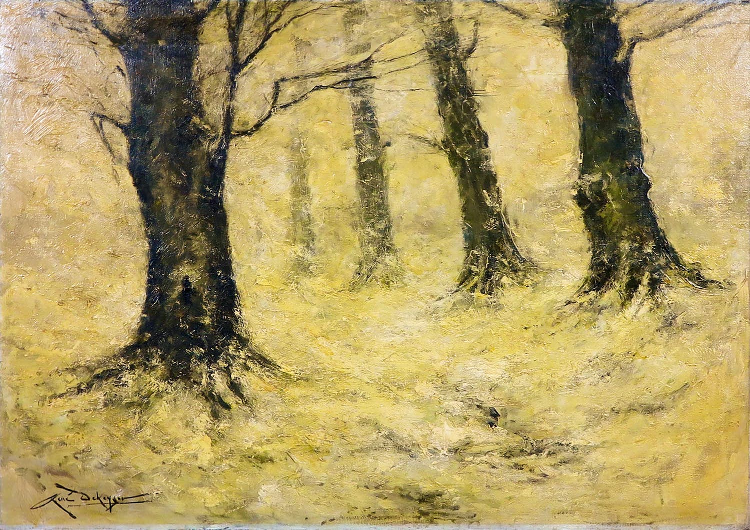 René Dekeyser - Olieverf op doek, Zonder titel verkocht voor € 100!