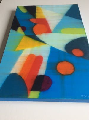 Jack Vissers - In Licht Gevormd (blauw) - olieverf op doek kopen? Bied vanaf 60!