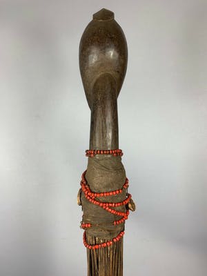 Dogon - 201218 - Old Tribal used African Dogon broom with head - Mali. kopen? Bied vanaf 65!