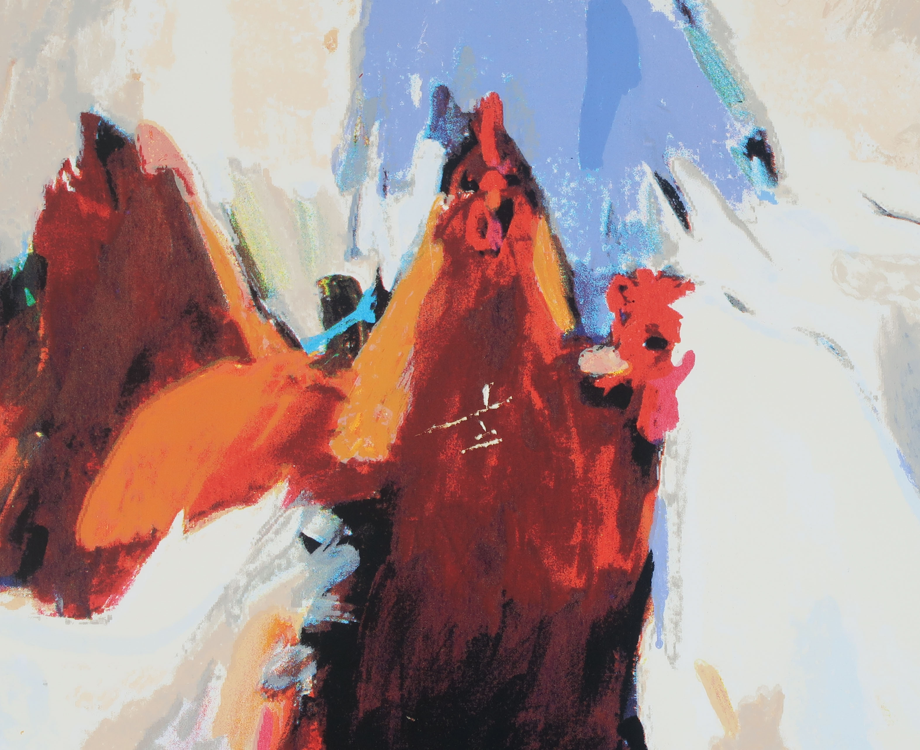 Gerda Elfring - Zeefdruk, Kippen kopen? Bied vanaf 1!