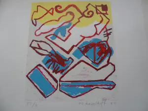 Marianne Haselhoff - Zeefdruk, Abstract. kopen? Bied vanaf 15!
