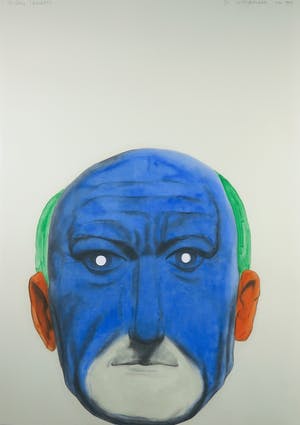 Willem Sanders - Gouache en potlood, De Woordenaar - Ingelijst (Groot) kopen? Bied vanaf 250!