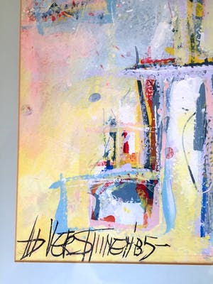 Ad Verstijnen - "Robot" - Acryl op papier, Ingelijst kopen? Bied vanaf 90!