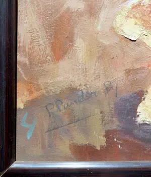 Pieter Pander - Slapende hond, olieverf op hardboard (ingelijst) kopen? Bied vanaf 1000!