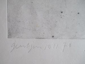 Geertjan van Oostende - Grote ets "La Veuve" kopen? Bied vanaf 35!