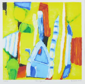 Saskia Bremer - Zeefdruk, New Age b.3.- Ingelijst kopen? Bied vanaf 1!