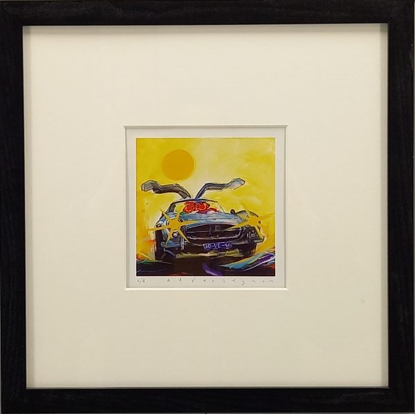 Ad Verstijnen - Kleurenzeefdruk MERCEDES 300SL in nieuwe lijst kopen? Bied vanaf 49!