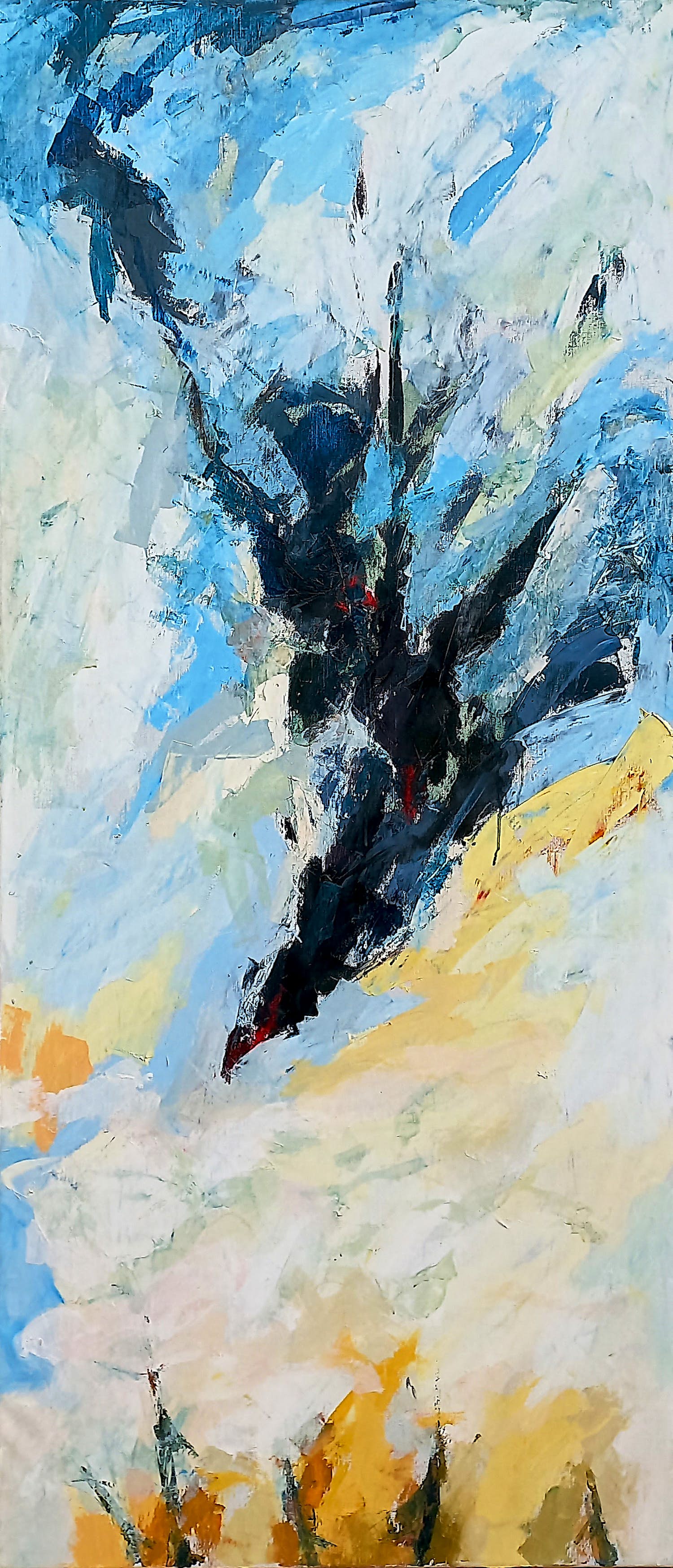 Richard Smeets - Rozenproject, olieverf op doek (netjes ingelijst, zeer groot) verkocht voor € 1000!