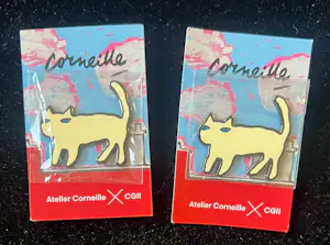 Corneille - Set van twee broches Kat kopen? Bied vanaf 85!