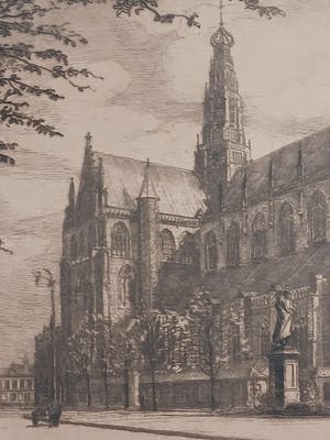 Johannes Josseaud - Grote kerk te Haarlem. kopen? Bied vanaf 25!