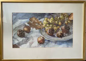 Zacharias Simons - Stilleven met uien en druiven kopen? Bied vanaf 60!