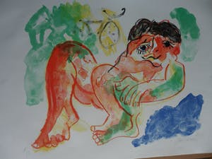 Jan Sierhuis - Litho, titel, "Bermtoerisme". kopen? Bied vanaf 50!