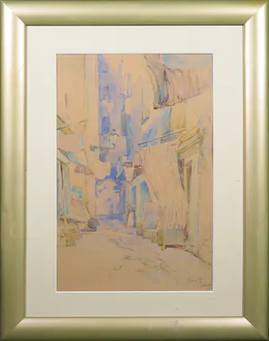 Marius Hubert-Robert - Aquarel, Zonder titel - Ingelijst kopen? Bied vanaf 1!