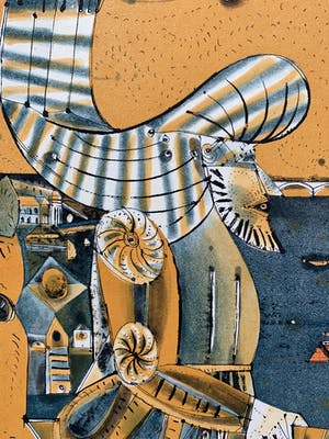 Stanislaw Wejman - ets/aquatint - 'Balkdrager & blauwvinger' - 1992 kopen? Bied vanaf 100!