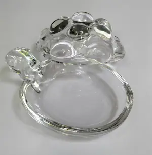 Val-Saint-Lambert - Schaal met deksel in de vorm van een schildpad kopen? Bied vanaf 15!