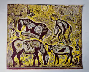 Kees Andrea - Groot jaren 50 kleuren litho "Zomer" zeer kleine oplage (20) potloodgesigneerd kopen? Bied vanaf 39!