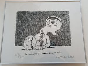 Kamagurka - ...de man uit 2 stukken...zeefdruk uit 1990 kopen? Bied vanaf 100!