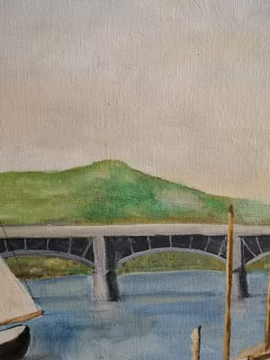 Niet of onleesbaar gesigneerd - Havenzicht met zeilboten kopen? Bied vanaf 1!