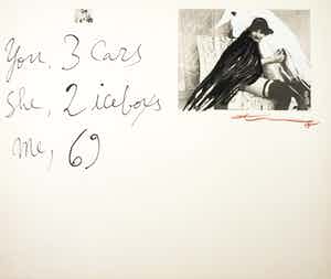 Walasse Ting - Handbewerkte litho, You 3 cars verkocht voor € 220!