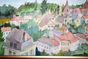 Ellie Wessels - Gezicht op Colombier (Frankrijk) 1973 kopen? Bied vanaf 50!