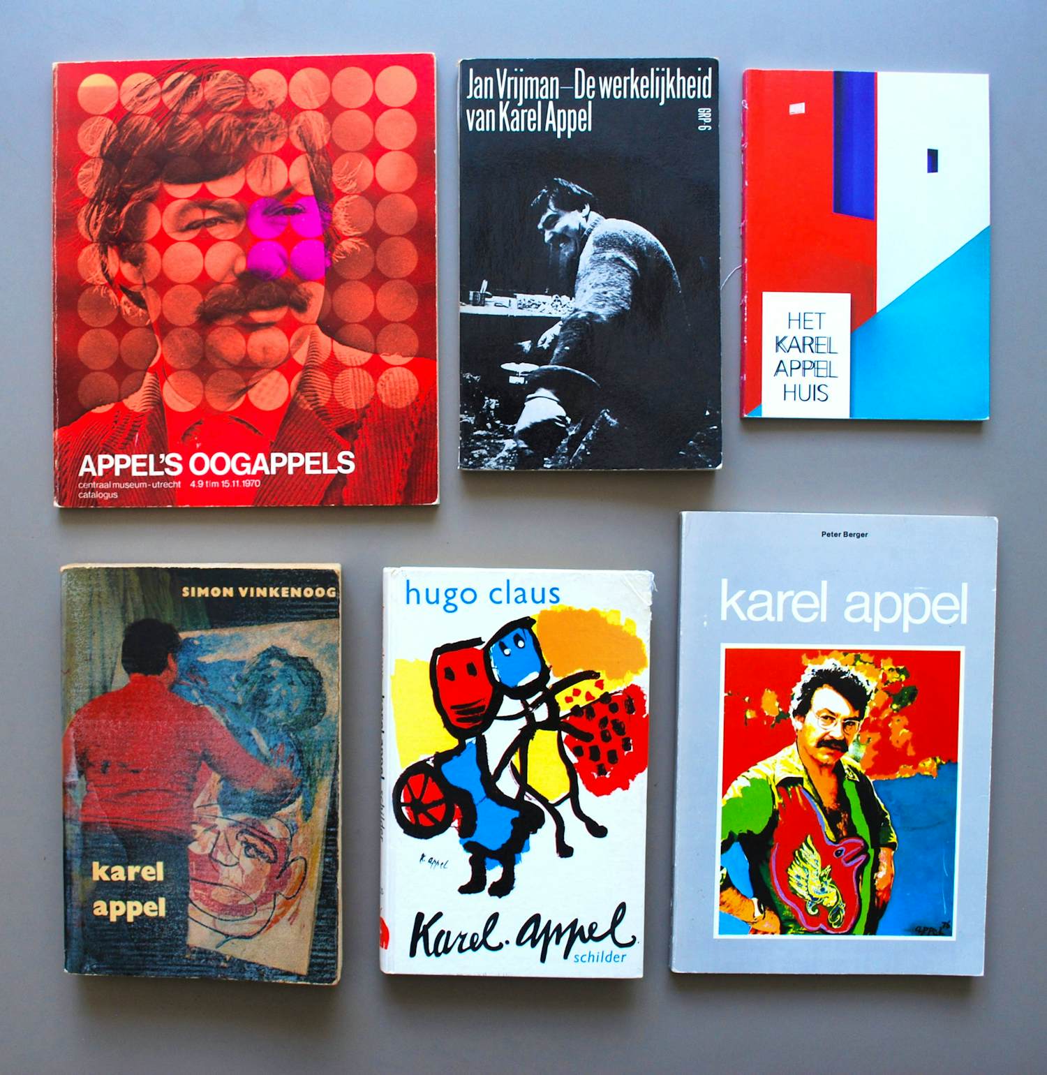 Karel Appel - 6 boekwerken (1962/'63/'64/'70/'77/2010) verkocht voor € 60!