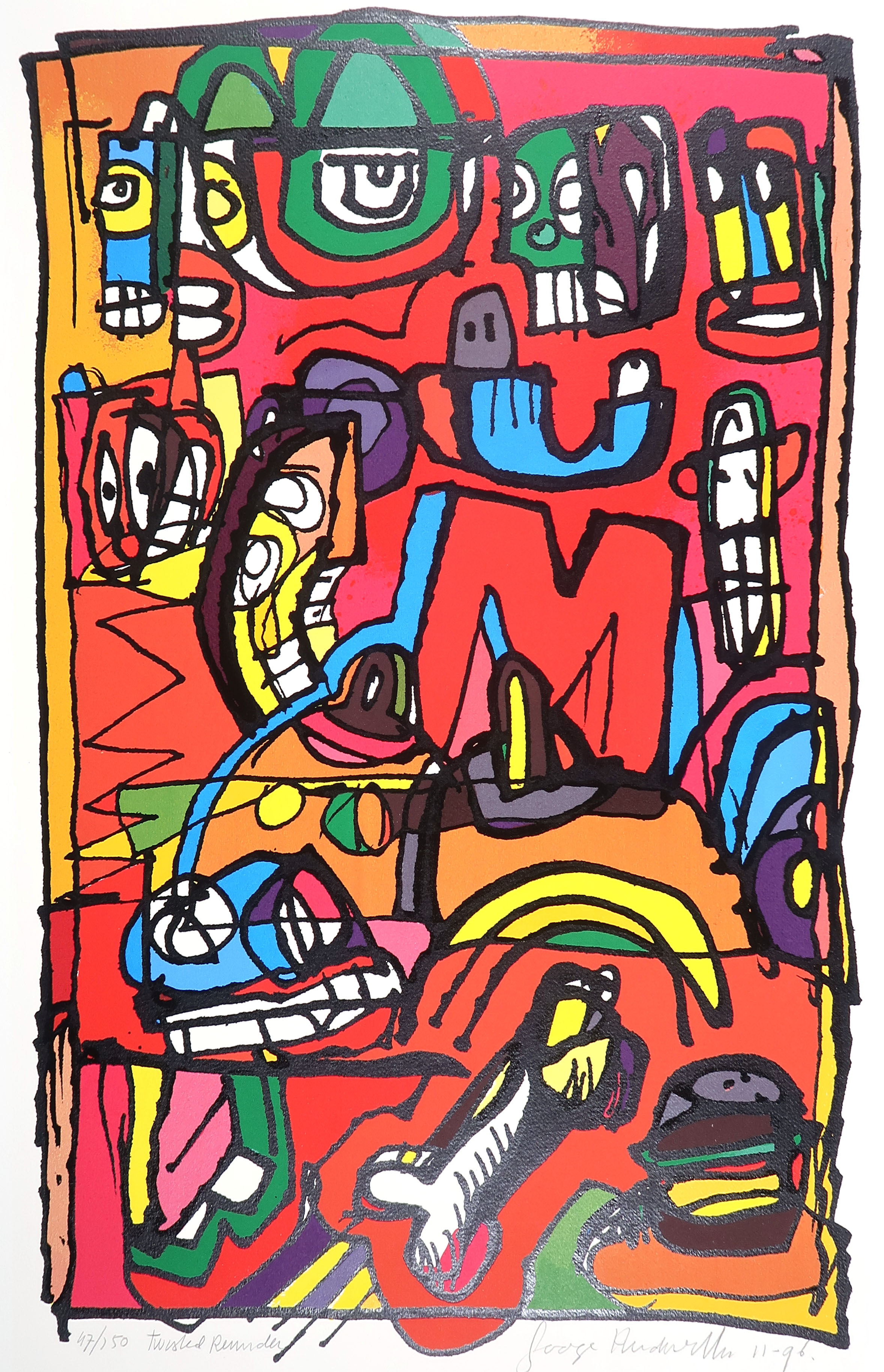 George Heidweiller - Zeefdruk, Twisted Reminder verkocht voor € 35!