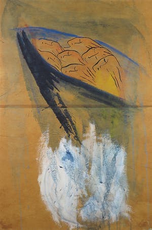 Elvira Wersche - Aquarel, Zonder titel - Ingelijst (Groot) kopen? Bied vanaf 1!