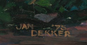 Jan Dekker - Olieverf op hardboard, Avondlicht - Ingelijst kopen? Bied vanaf 1!