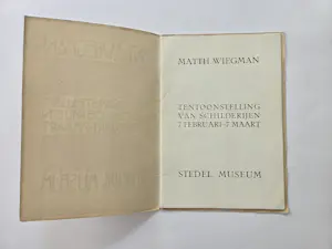 Matthieu Wiegman - Catalogus tentoonstelling Stedelijk Museum Amsterdam 1931. kopen? Bied vanaf 59!