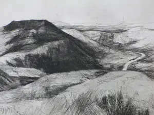 Henk Huig - Duinlandschap bij Veere - Ets kopen? Bied vanaf 50!