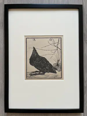Jan Mankes - Originele Heliogravure Kleine Kraai omhoog kijkend naar Mugje 1923 kopen? Bied vanaf 165!